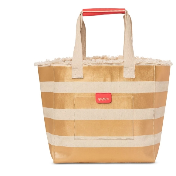 Spartina 449 Flamingo Embroidered Beach Tote Bag. - Picture 4 of 12